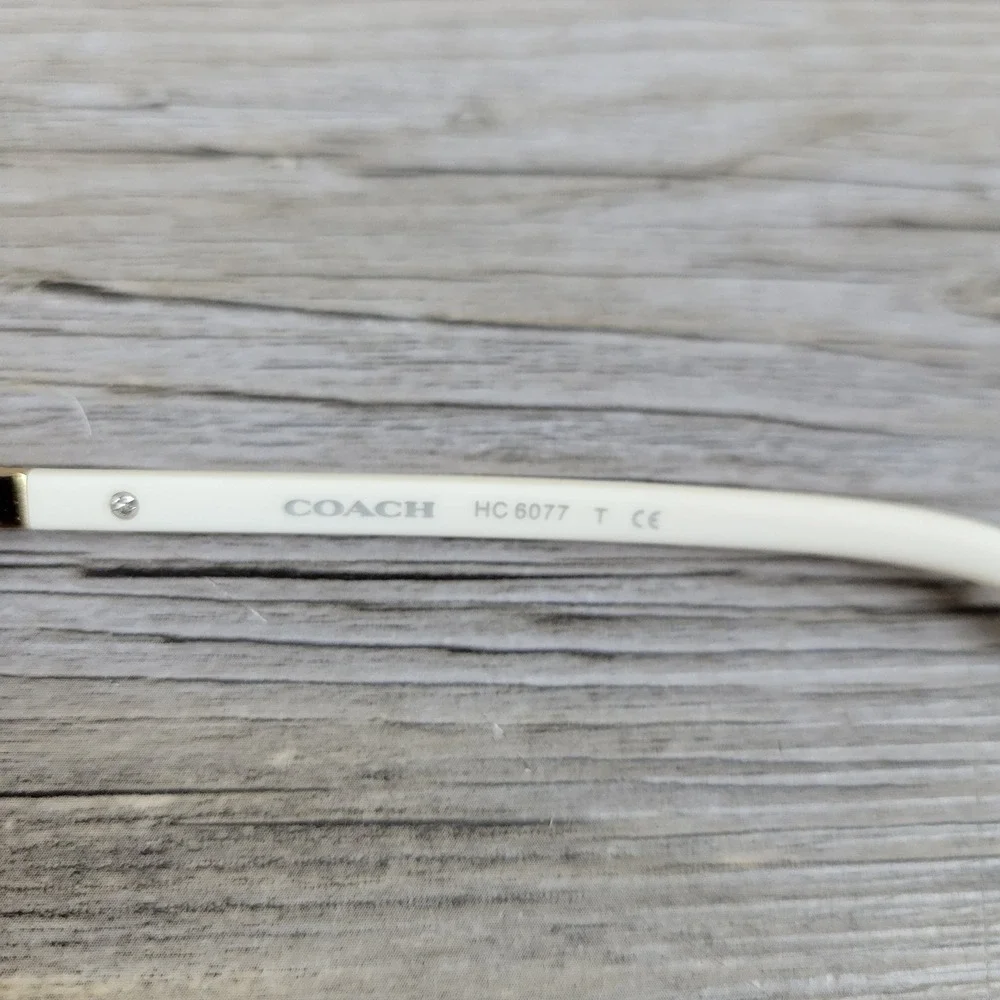 Coach Eyeglass Frames HC 6077 5340 Black/Ivory Rectangular Women 51-15-135